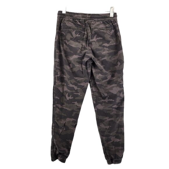 Athleta Camo Jogger Pants "Farallon" Size 4 Midrise Dark Gray Olive Green Crop - Picture 5 of 12